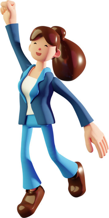 woman office lady success 3D element