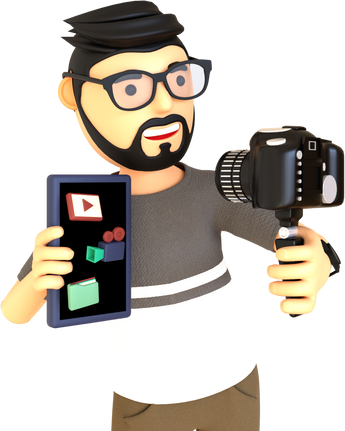 Vlogger 3D illustration