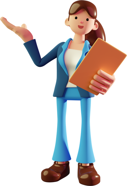 woman office lady presentation 3D element